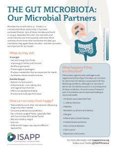The Gut Microbiota: Our Microbial Partners 4 Gut Microbiota rev1029