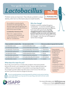 Your guide to new probiotic names: Lactobacillus 5 Lactobacillus consumer 2020 1