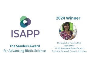 Inaugural Sanders Award for Advancing Biotic Science Goes to Argentinian Researcher who leads YOGURITO program 3 Sanders Award winner 2024 Taranto
